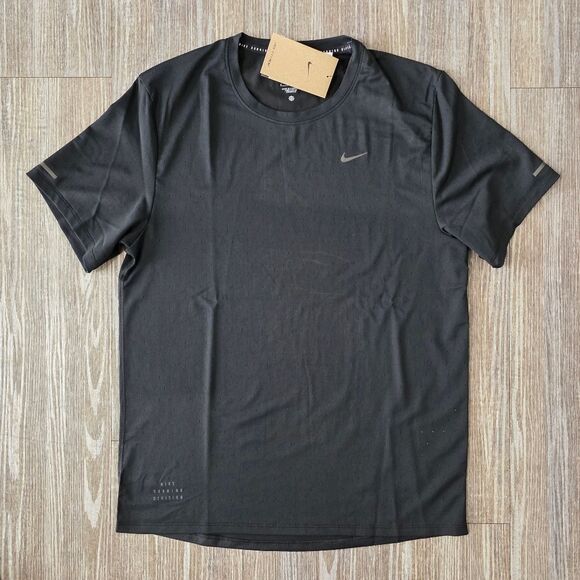 Nike Running Division Moth See Through Tee Shirt S Black Dri-Fit ADV FQ3091-010 - Picture 4 of 16